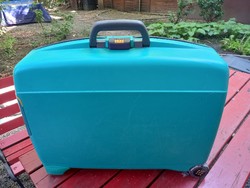 Számzáras Eminent, türkiz zöld kemény fedelű gurulós börönd (Samsonite jellegu)