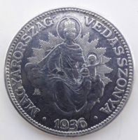 1936 évi ezüst 2  pengős "Mosolygós Madonna"