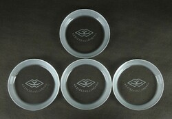 1J881 old hand tool factory glass plate set 4 pieces