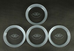 1J881 Vintage Hand Tool Factory Glass Plate Set 4 pcs