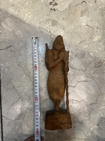Far Eastern wooden statue, old, 30 cm high, for collectors.