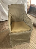Wicker armchair, armchair with removable cover