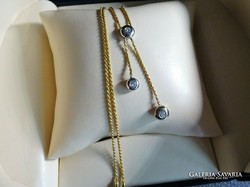 Wales 18K Gold Necklace with 0.27ct Diamonds