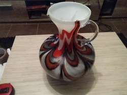 Murano-style glass pourer, jug.
