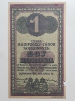 Sopronnyék hadifogolytábor 1916  1 korona Római sorozat