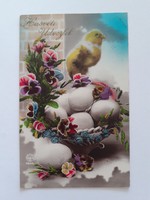 Régi húsvéti képeslap 1923 levelezőlap csibe tojás