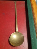 Wonderful marked antique copper ladle