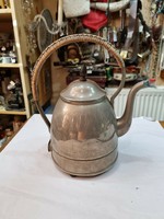 Old aluminum teapot