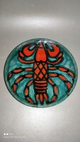 Bártfay judit retro crab bowl plate 21 cm