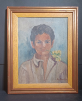 Rose of Mannheim: portrait of a boy in love (52×42 cm) oil on canvas