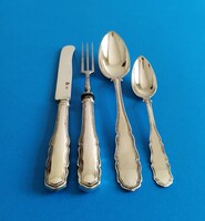 Silver Antique Chippendale Children's Cutlery Set Christening Set