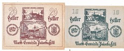 Austrian emergency money 10-20 heller 1920