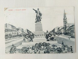 Arad, Kossuth szobor, 1911, régi képeslap, Erdély
