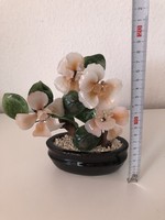 Muránói üveg vitrin dísz, üveg virág, orchidea akció 5 napig!