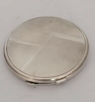 Silver round powder holder