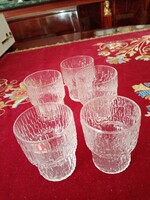 5 Scandinavian / Finnish iittala glass cups --- tapio wirkkala padar series