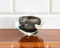 Sommerso ashtray by Mandruzzato or Flavio Poli from Murano - polished crystal ashtray