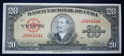 Cuba 20 pesos 1958 xf+