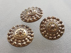 Old star metal button vintage women's dress button decorative button 3 pcs