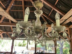 Crystal chandelier and 2 wall arms