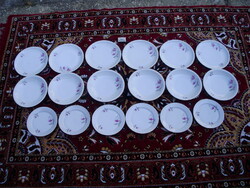 Alföldi porcelán szellőrózsás tányérkészlet - tizennyolc darabos