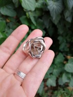 Masszív rózsás ezüst gyűrű