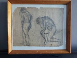 ! Aktok - Szignó nélküli ceruzarajz - 059