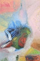 Repülő lény (olaj, vászon, 60x40 cm) pasztózus festésmód - mesebeli madár