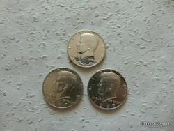 USA Kennedy ezüst 1/2 dollár 1967 - 1967 - 1968 PP