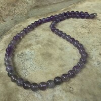 50 Cm long string of pale purple amethyst mineral beads