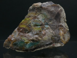 Kollwood: rare and special opalized wood fossil with copper and chrysocolla minerals. 104 grams
