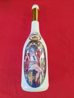 Hollóháza carver Miklós Tokaj furmint 1996 unopened porcelain bottle, bottle.