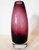 Retro finnish riihimaki glass vase tamara aladin 1970s