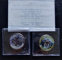 American Revolution Coin Collection! 2db UNC fél Dollár!