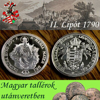 Hungarian thalers in mint condition ii. Lipót Thaler 1790 pure silver .999 Pp 20 g