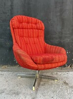 Retro piros  kagyló fotel