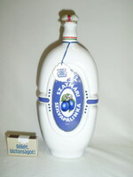 Hollóházi porcelán "Szatmári szilvapálinka" butella, palack, üveg