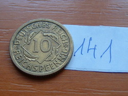 NÉMET BIRODALOM 10 PFENNIG Reichspfennig 1936  F,  Alumínium-bronz 141.