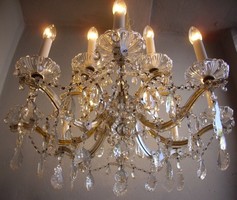 Mary Theresa crystal chandelier with 12 burners