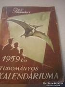 1959 ÉVI, ÉLET ÉS TUDOMÁNY KALENDÁRIUMA 287 oldalas