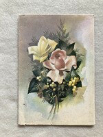 Postal clean floral postcard, sheet