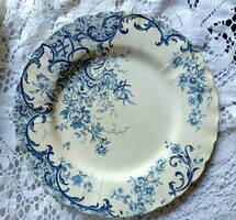 ​Antik fajansz Sarreguemines lapos tányér - FLEURY