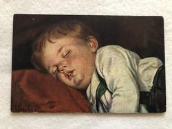 Antik képeslap - postatiszta  -  Franz von Defregger
