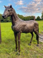 Életnagyságú ló - bronz szobor műalkotás