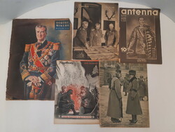 Old military newspapers 5 pictures Sunday independence interesting newspaper antenna Miklós Horthy military