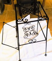 Black brass newspaper holder