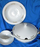 German stadtlengsfeld porcelain soup, sauce and stew bowl for sale together.