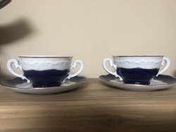 Zsolnay pompadour cup with two ears