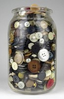 1K094 old mixed button package in mason jar