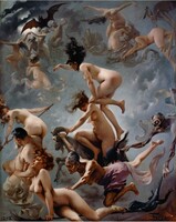 Luis falero witch saturday 1878 reproduction canvas print female nudes walpurgis night mythology